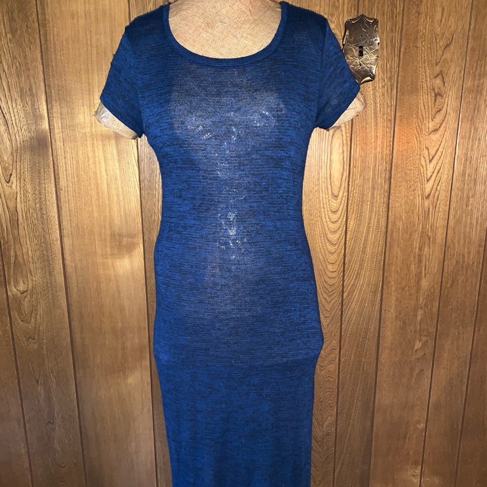 Not as sheer as the picture! Navy Sweat Midi Dress